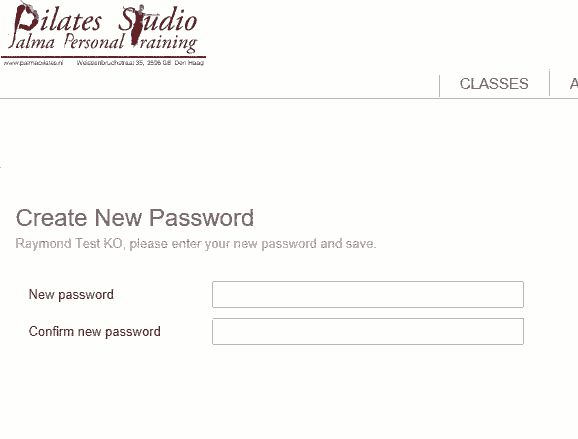 reset password