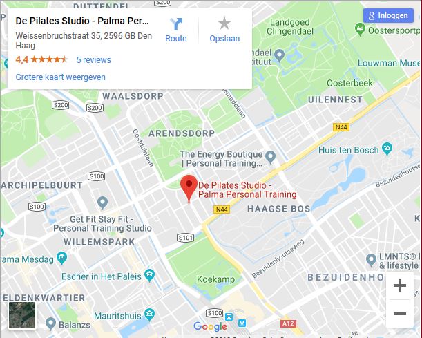 Pilates Studio Palma Personal Training address and map of Weissenbruchstraat 35, 2596GB, Den Haag